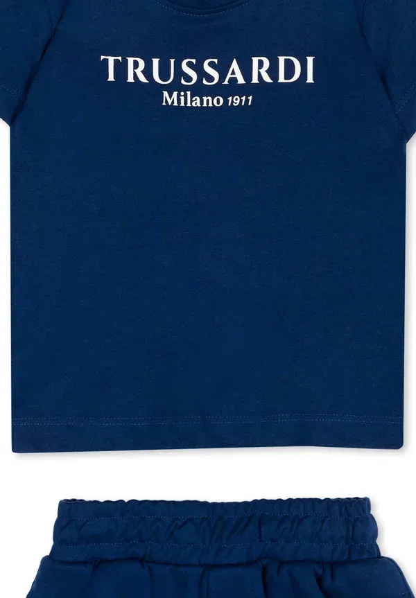 Комплект спортивных брюк с принтом Set Tru Trussardi Junior, синий — фото 3