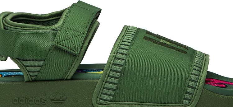 Сандалии Adidas Pharrell x Adilette 2.0 Sandal 'Tribe Green', зеленый — фото 3