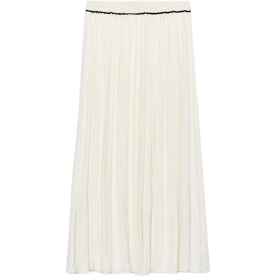 Женская длинная юбка повседневная ZARA, Raw White