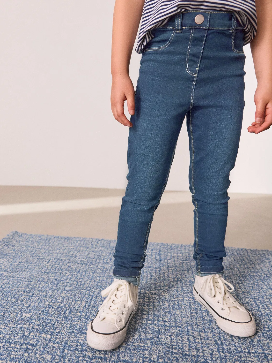 Джеггинсы длинные Mid Blue Next, синий