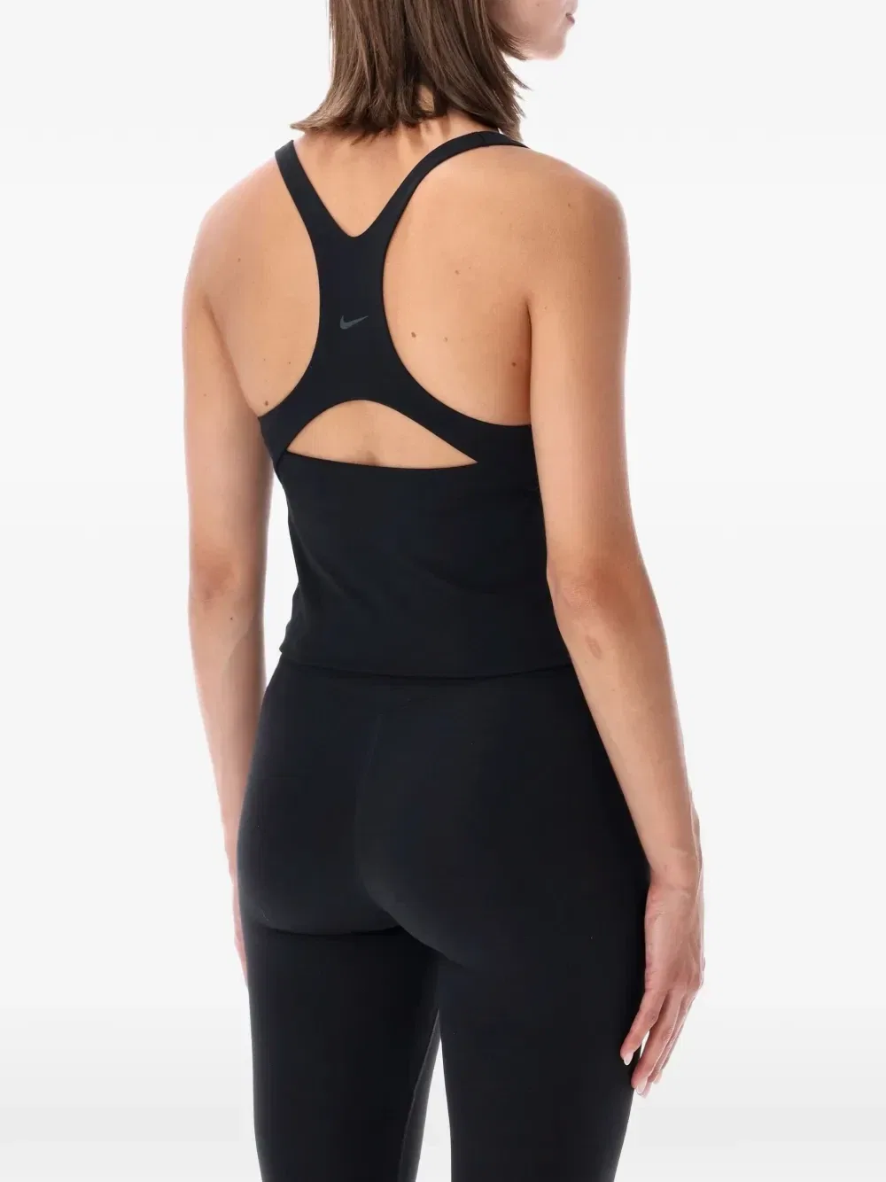 Топ Nike Zenvy со спортивным бюстгальтером легкой поддержки, черный — фото 2