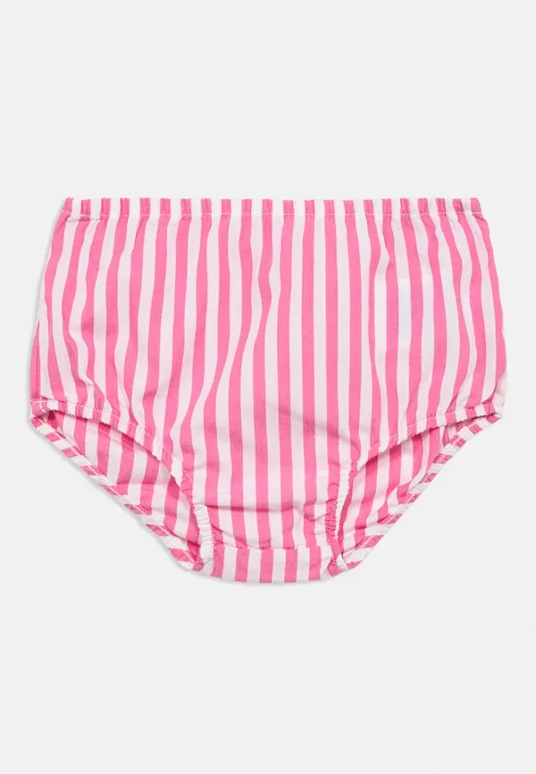 Комплект платье-рубашка с полосками и шортики Striped poplin shirtdress & bloomer, Polo Ralph Lauren, Desert Pink/White, белый/розовый — фото 3