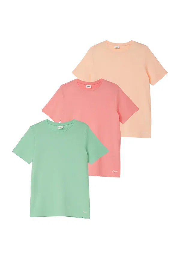 Футболки 3 шт из 100% хлопка, модель basic t-shirt, S.Oliver, Green, зеленый — фото 3
