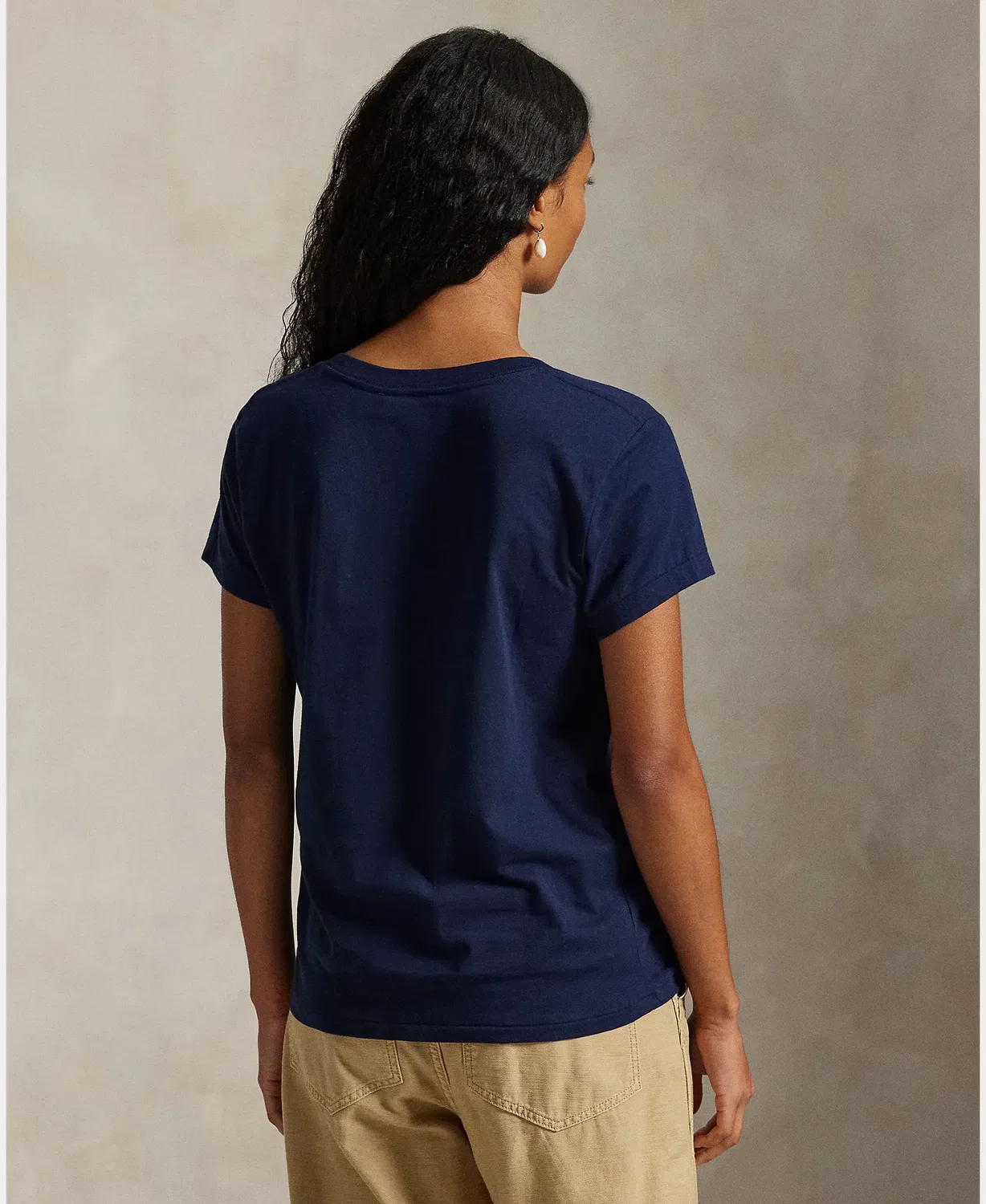 Женская футболка хлопковая с принтом Polo Ralph Lauren, Azul Marino — фото 2