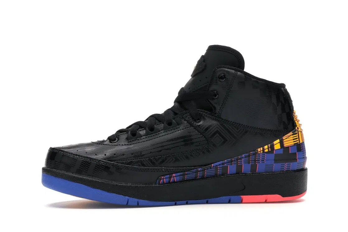Детские кроссовки Lifestyle Jordan 2 Retro Jordan, Black/Metallic Gold-Black-Hyper Cobalt — фото 3