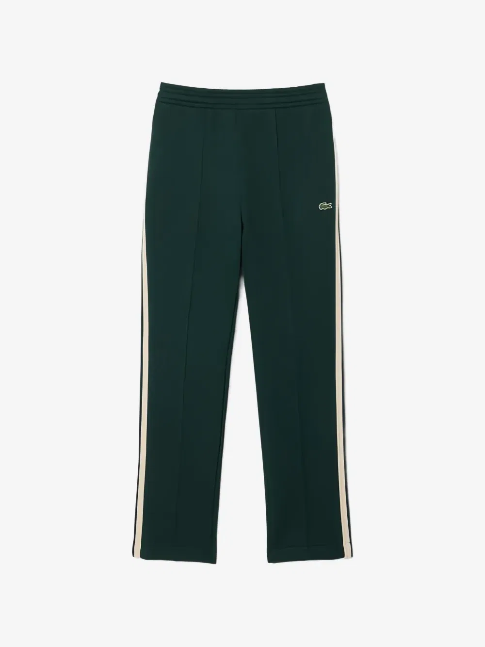 Спортивные брюки с лампасами и нашивкой-логотипом Lacoste, зеленый