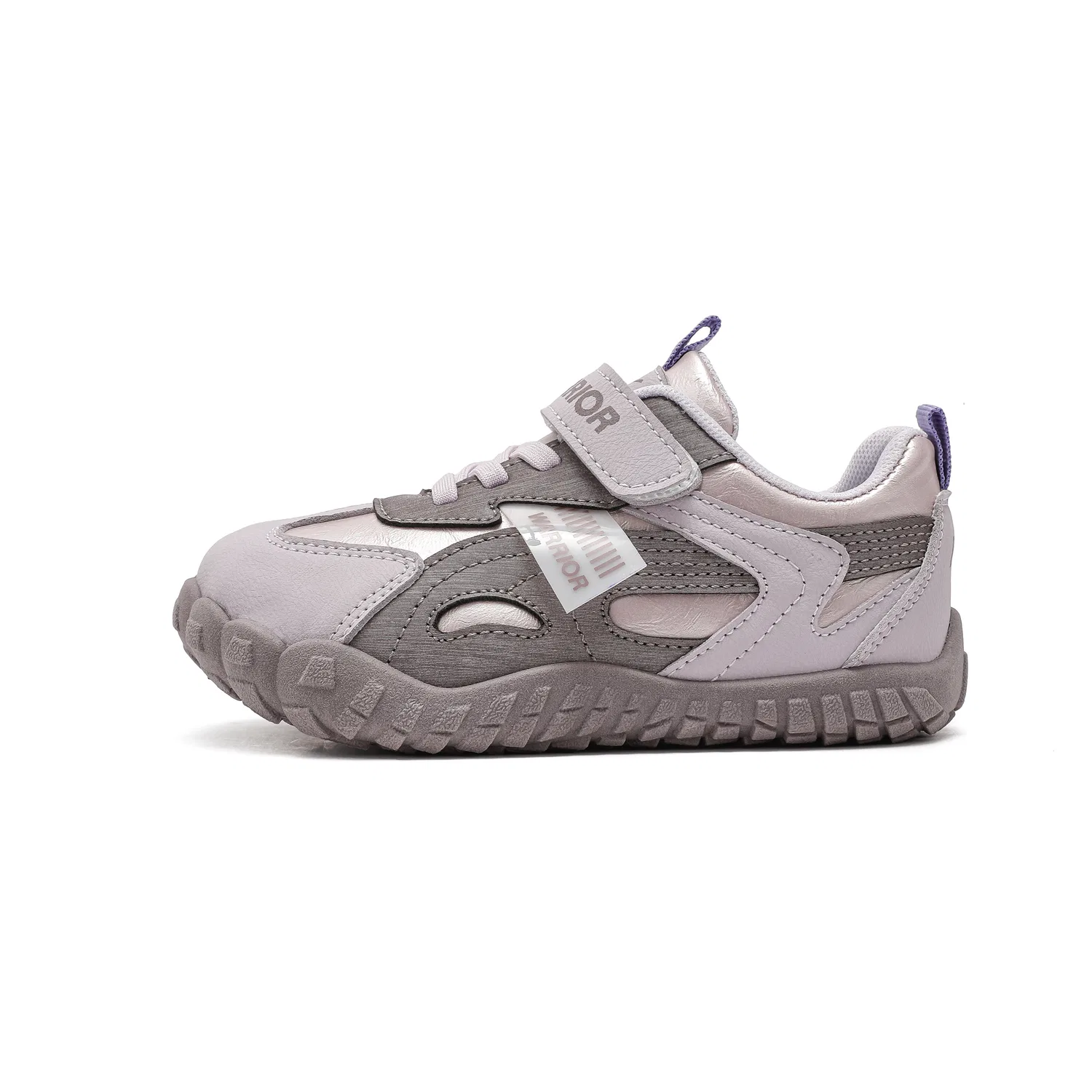 Детские повседневные кроссовки из экокожи Beige Gray Army Green Blue WARRIOR — фото 3