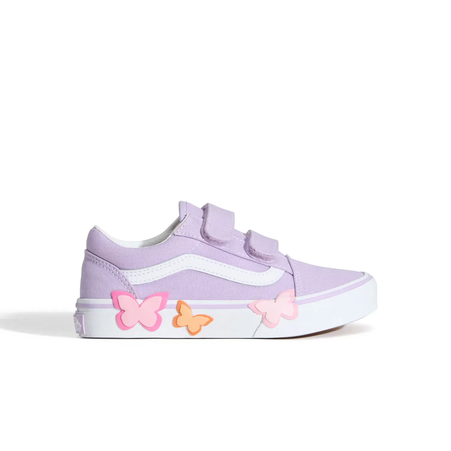 Детские кеды для мальчиков на липучках Old Skool V Butterfly Vans, Lila