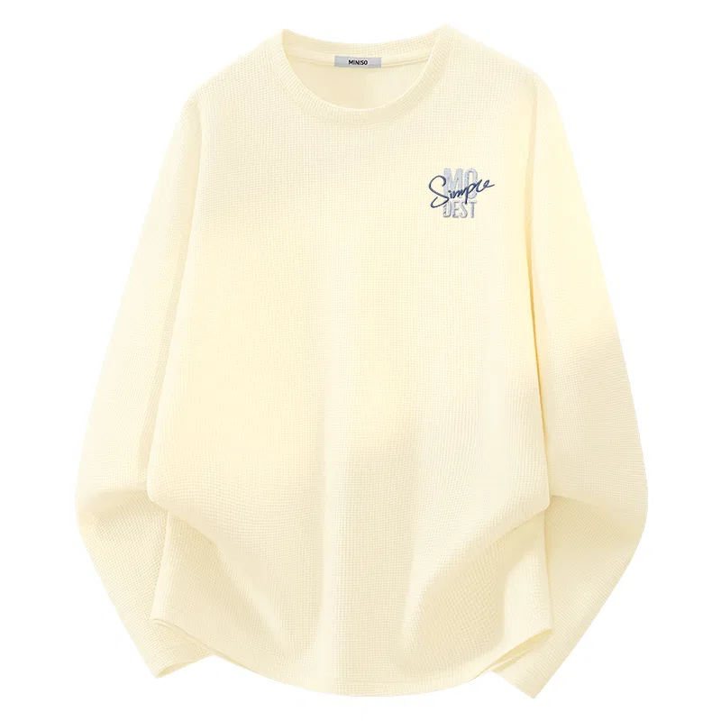 Детская футболка с вафельным трикотажем Humble Lifestyle Chest Logo MINISO, Light Beige