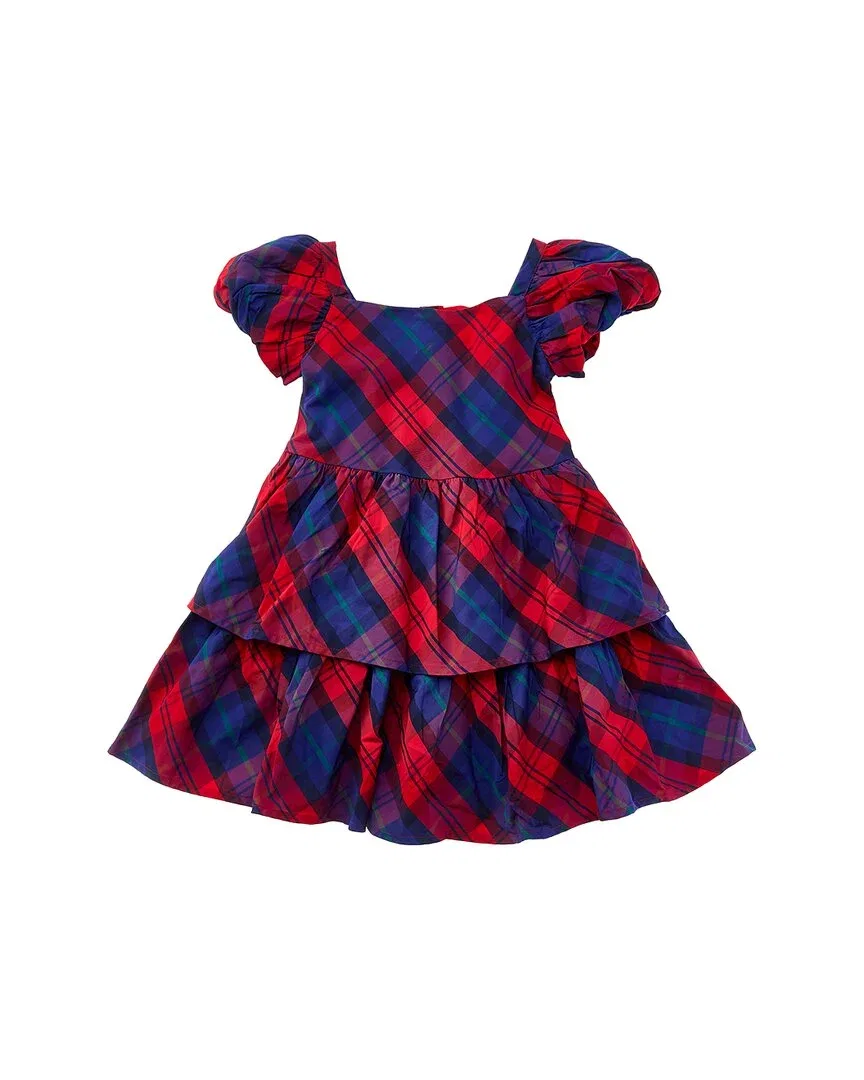 Детское платье для девочек с принтом The Tiered Tartan Party Dress Janie and Jack, мультиколор