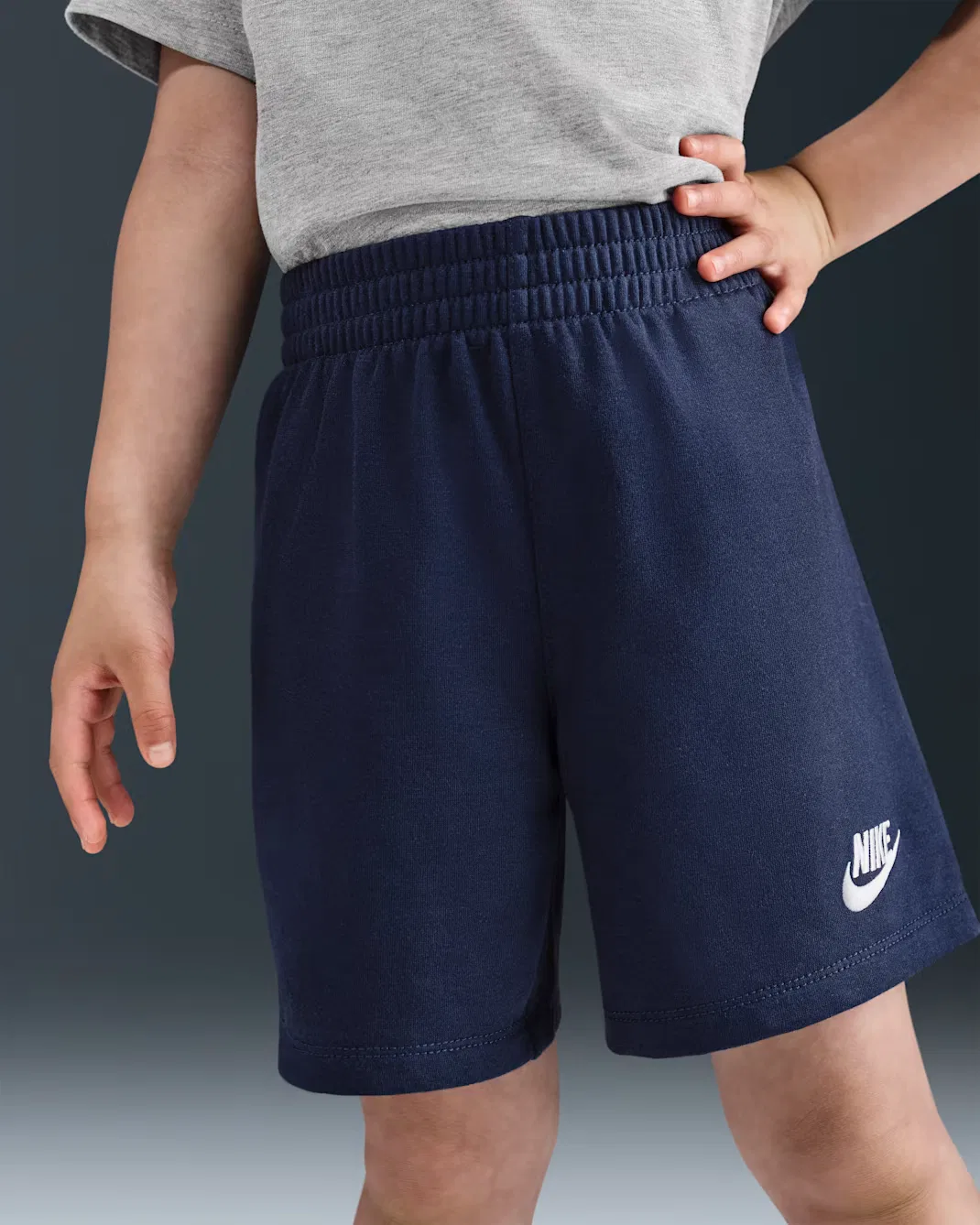 Детский комплект из двух предметов: вязаные шорты и шорты Nike, Midnight Navy — фото 4