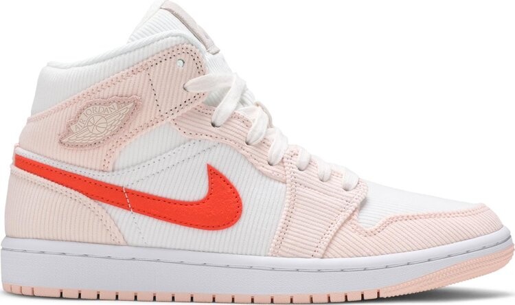 Кроссовки Wmns Air Jordan 1 Mid SE Corduroy, кремовый