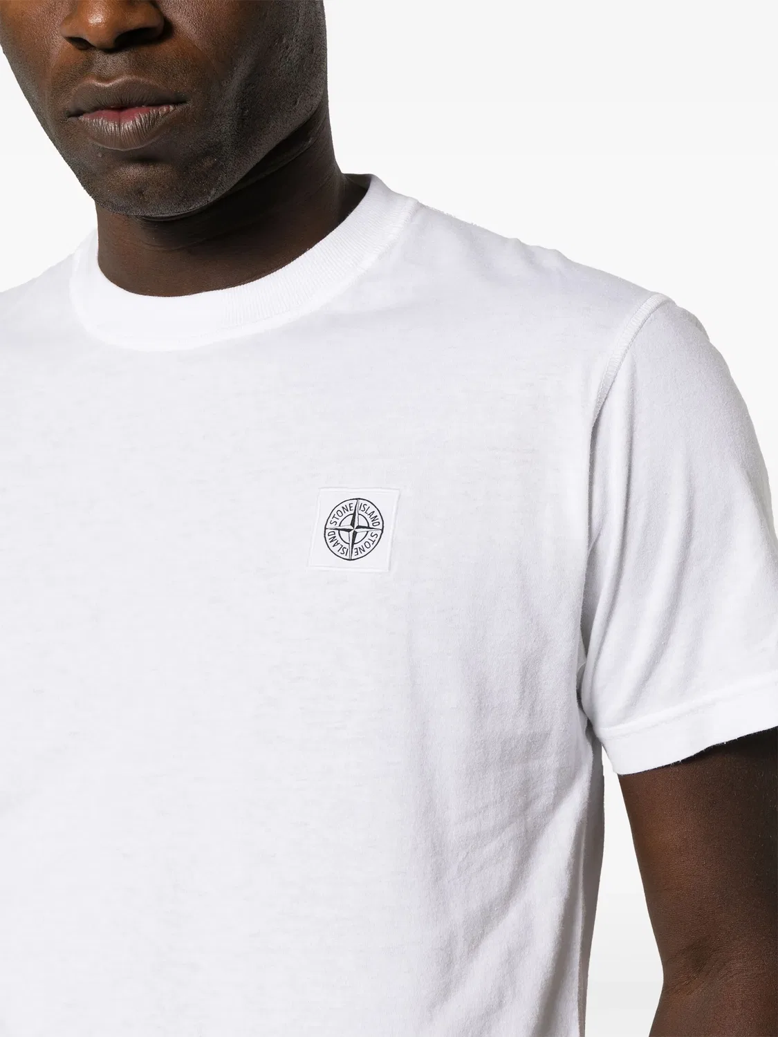 Футболка с аппликацией Компаса Stone Island, белый — фото 4