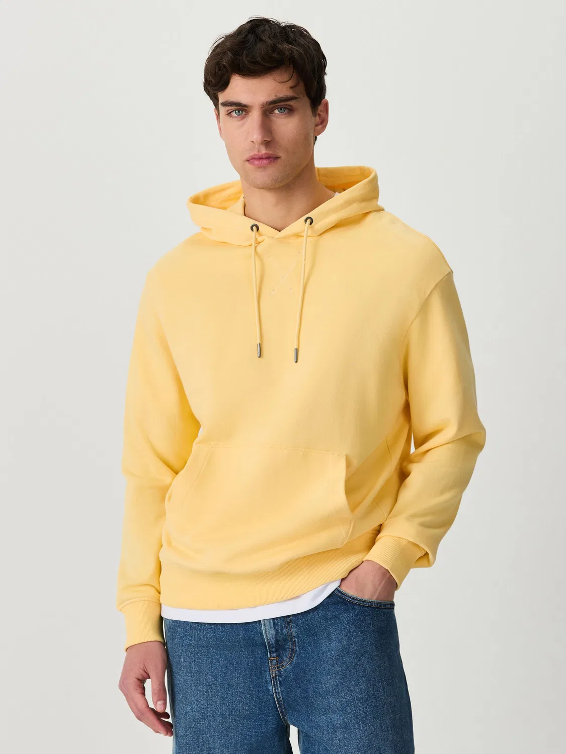 Худи из хлопка, легкое, модель Lightweight Jersey Hoodie Next, желтый