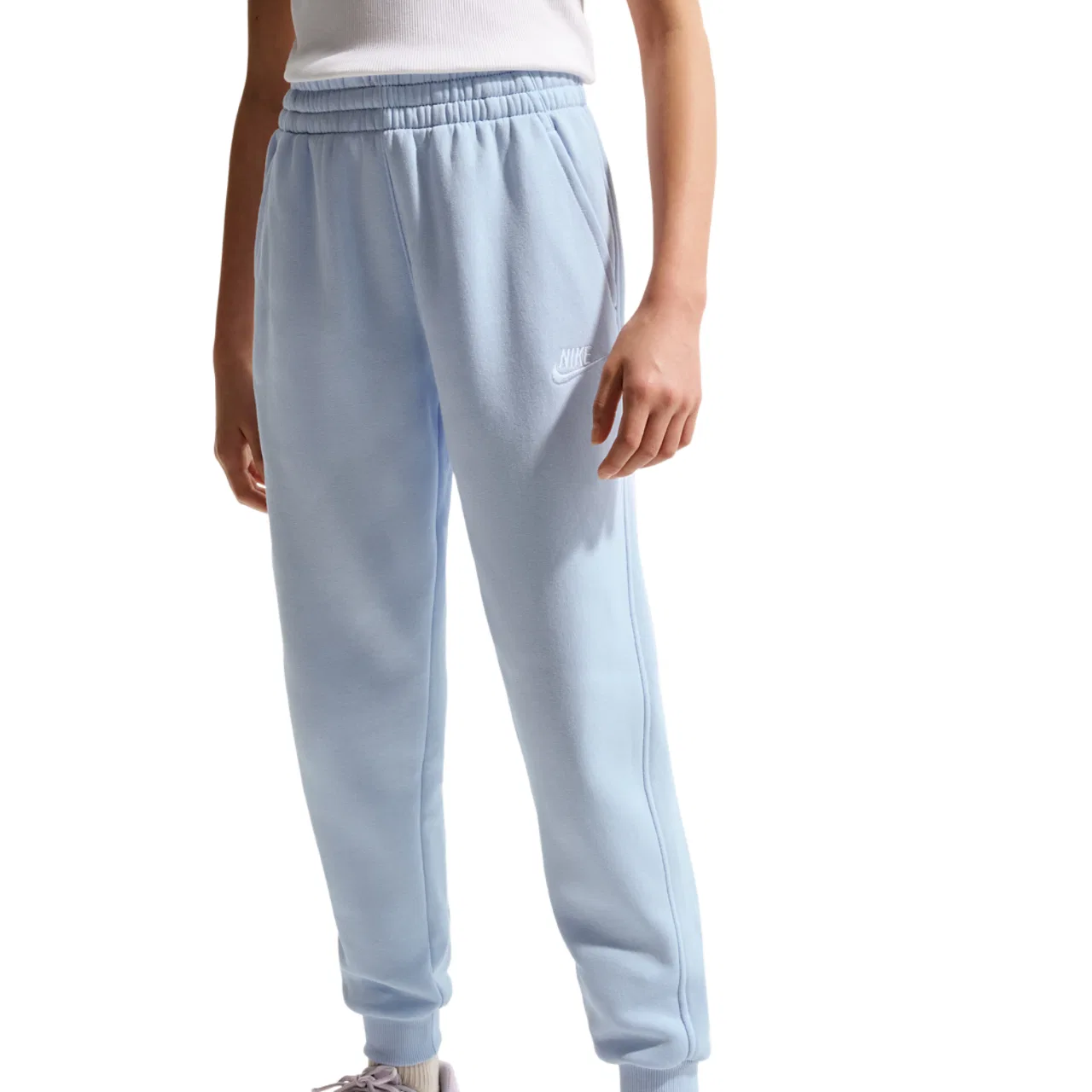 Брюки для мальчиков NSW Club LBR Fleece Nike, цвет Hydrogen Blue/White