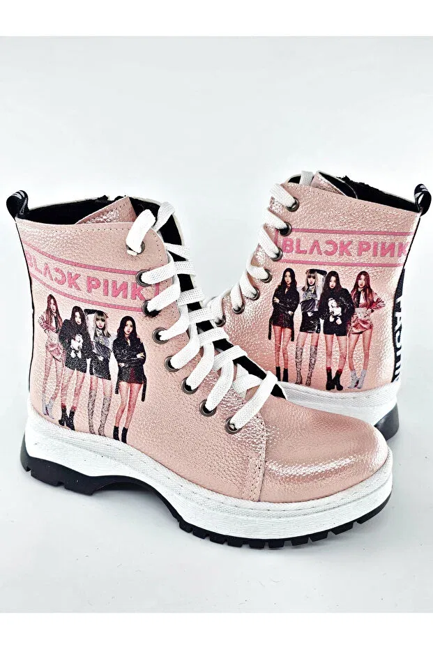Детские ботинки для девочек с принтом Blackpink Bdkbutik, Pink