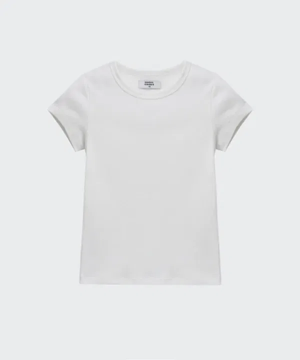 Футболка с длинным рукавом, Slim Fit, Musinsa Standard Kids, белый — фото 3