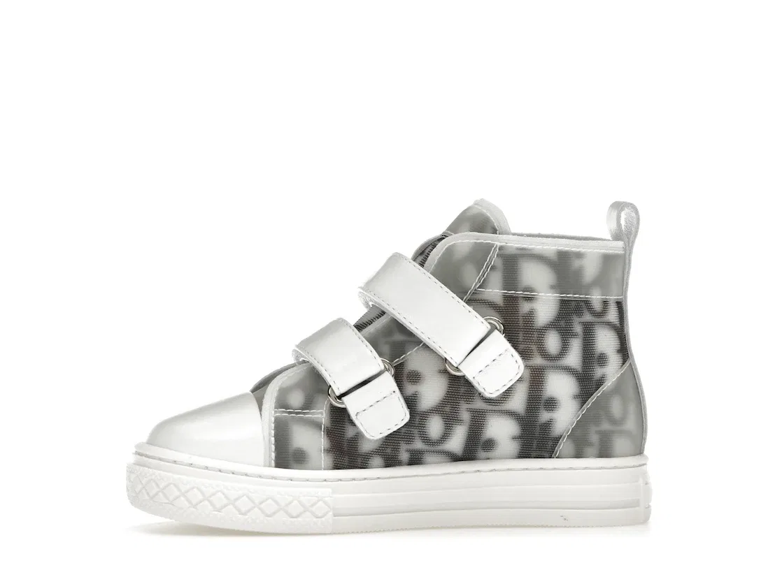 Детские кроссовки высокие с принтом Dior B23 High Dior, White/Black/Dior Oblique — фото 3