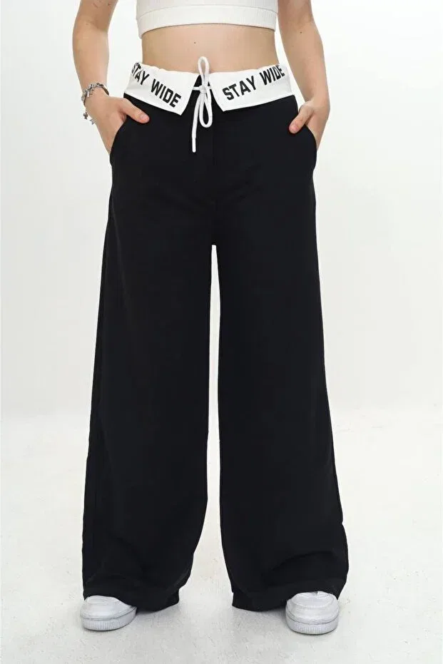 Детские спортивные штаны для девочек из хлопка Pantulux, Black — фото 4
