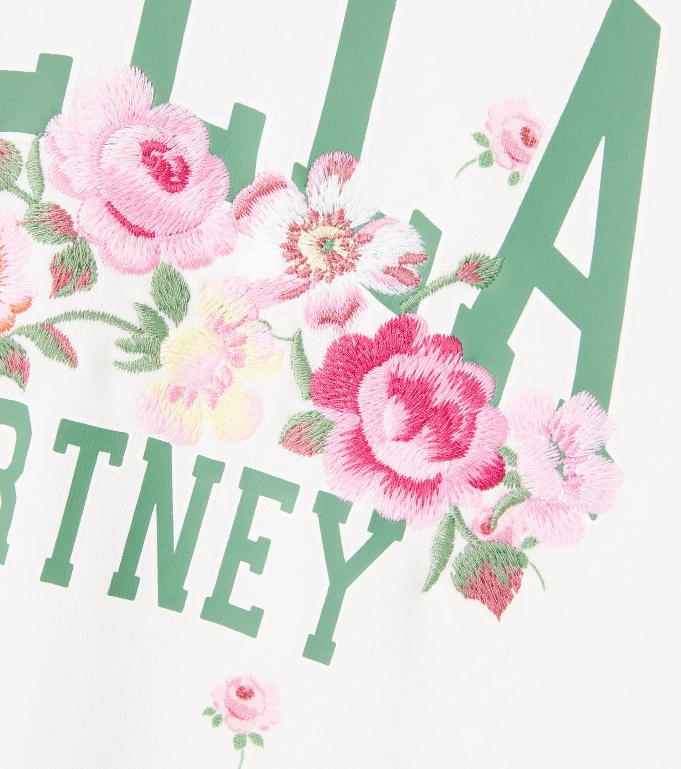 Худи из хлопкового джерси с цветочным логотипом Stella Mccartney Kids, белый — фото 3