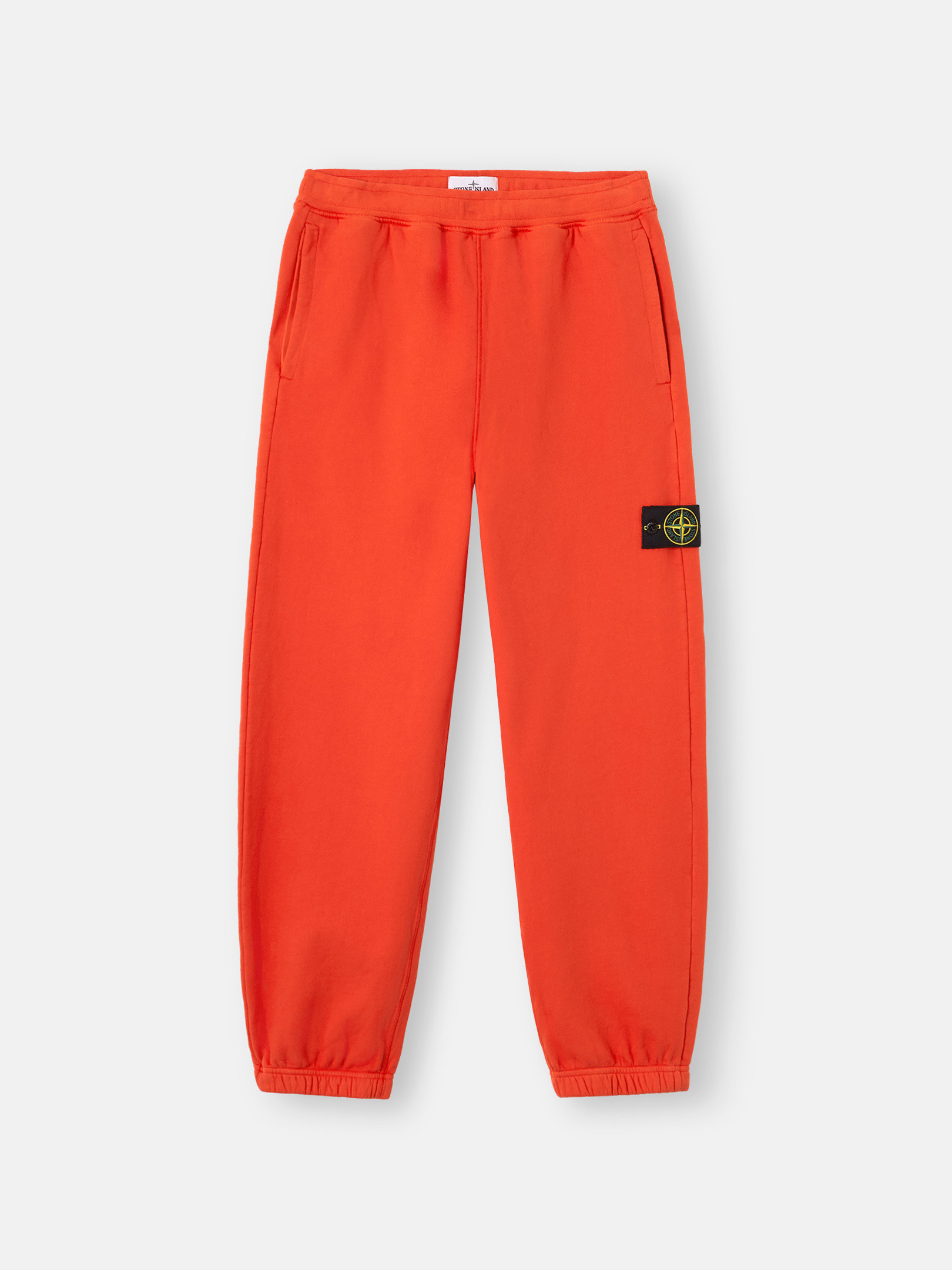 

Свободные спортивные брюки с карманами и эластичными манжетами. Stone Island 6200004 BRUSHED ORGANIC COTTON FLEECE, Scarlet