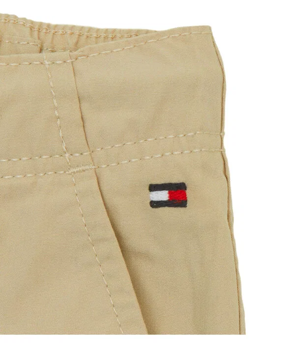 Детские брюки карго для мальчиков хлопковые Tommy Hilfiger, бежевый — фото 3