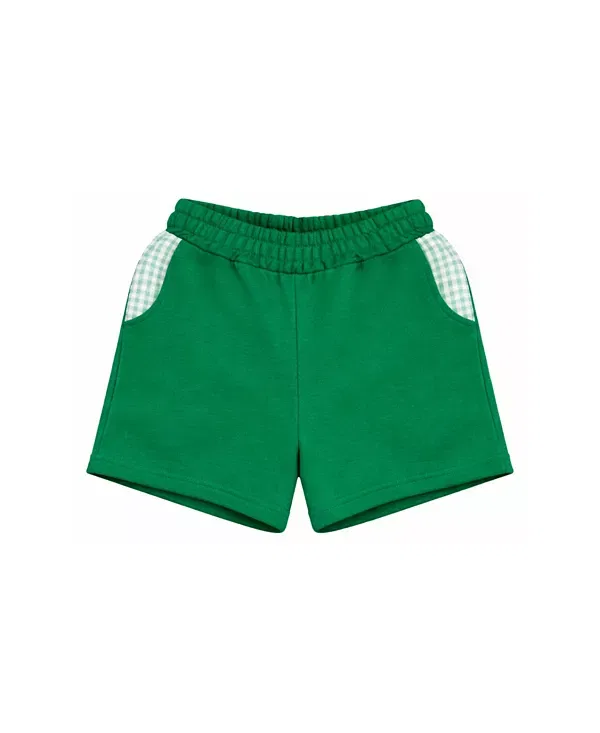Детские шорты с карманом из сейрсакера Unisex seersucker pocket shorts Bits & Bows, зеленый