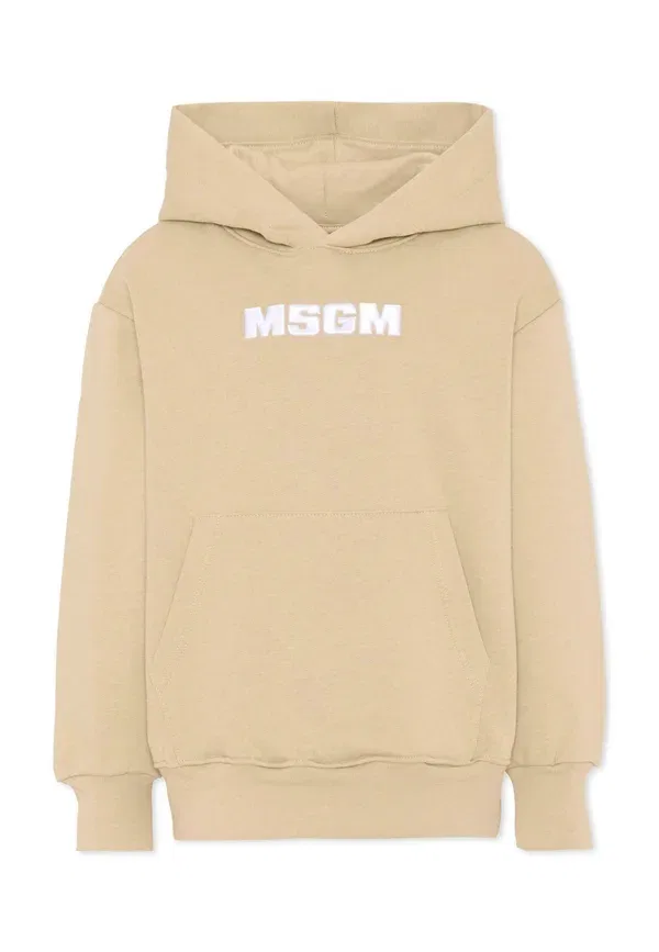 Худи с вышивкой Felpa Msgm, бежевый