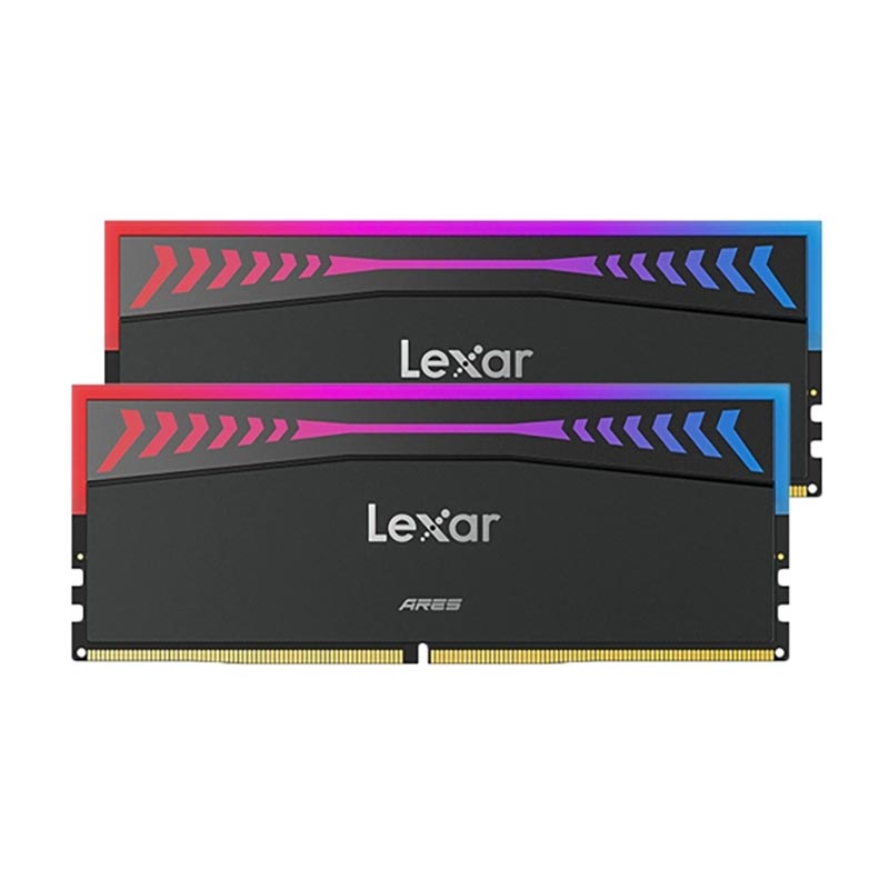 

Оперативная память Lexar Ares RGB, 32 Гб (2 х 16 Гб), DDR5, 6000 МГц, LD5U16G60C28LW-RCD, черный