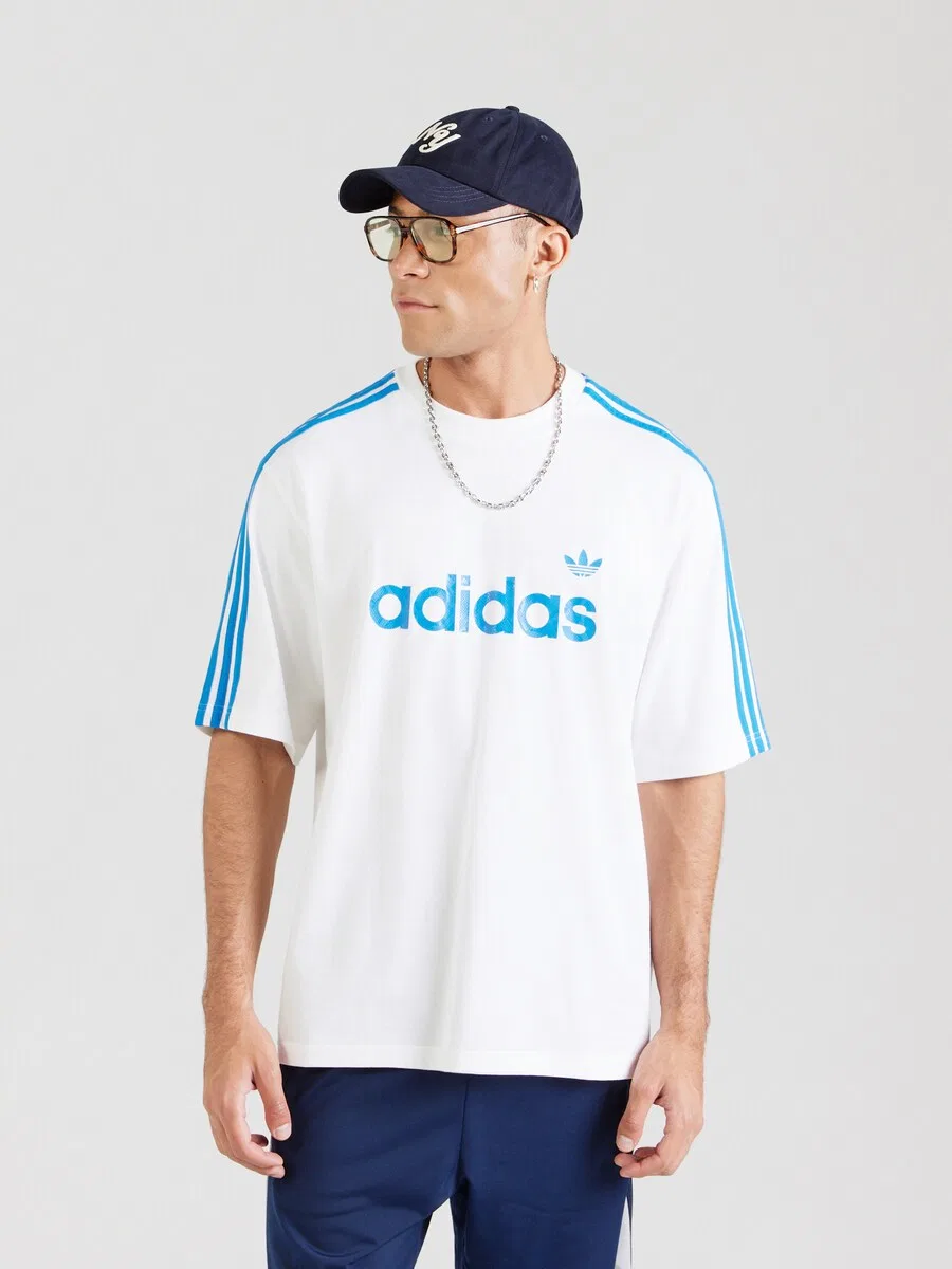 Футболка ADIDAS ORIGINALS 'SNAKE' белого цвета — фото 2