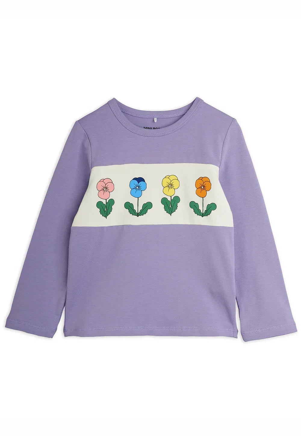 Футболка унисекс с длинными рукавами и панелями Violas Mini Rodini, Purple