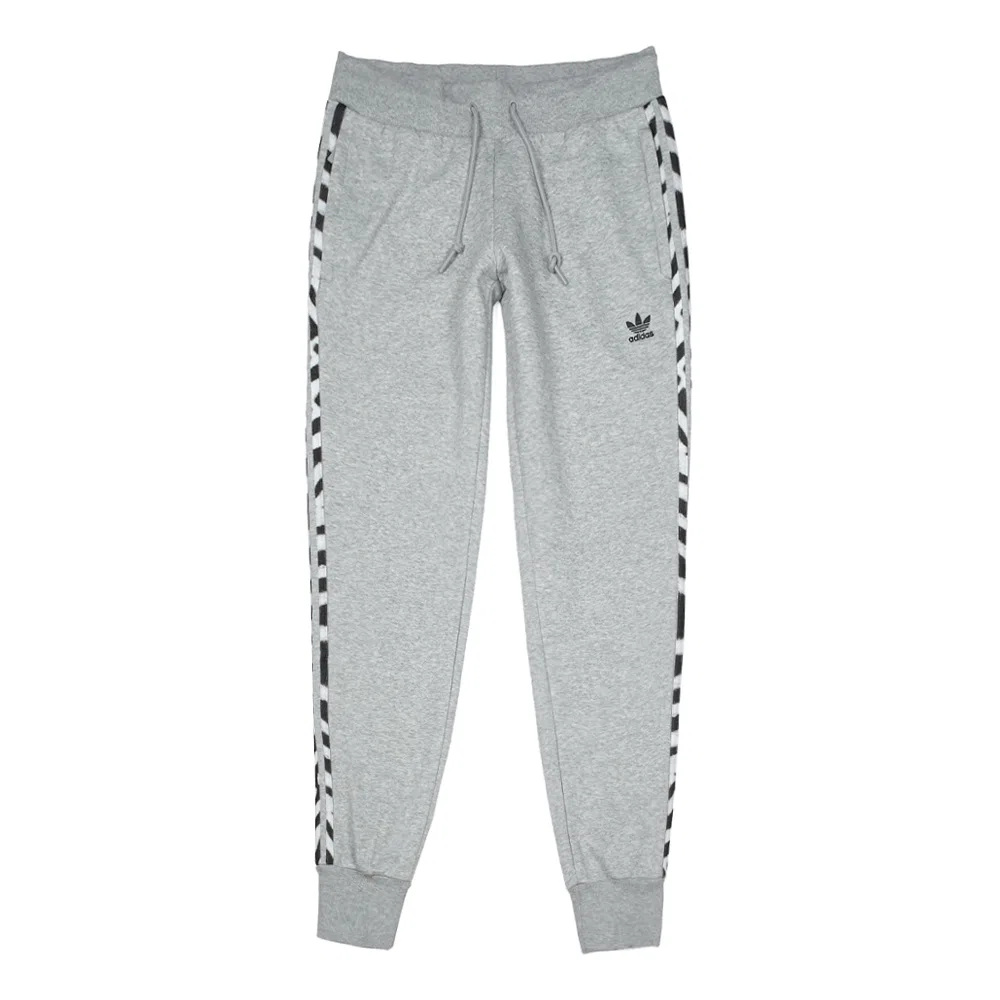 Женские трикотажные спортивные штаны с манжетами Серый Adidas Originals