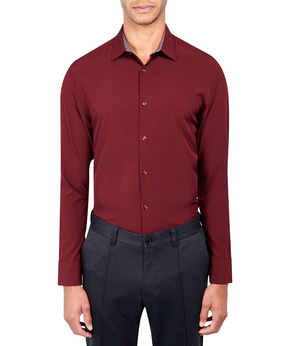 

Мужская классическая рубашка slim-fit solid performance ConStruct