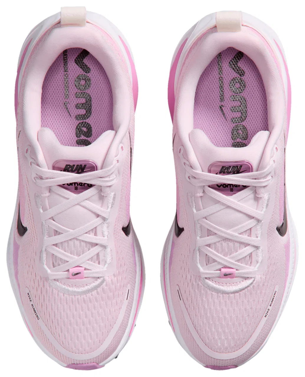 Детские кроссовки для девочек с пеноматериалом ReactX Nike Vomero 18, Bleached Lilac/Black/Lt Magenta — фото 4