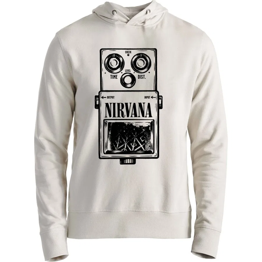 Детский свитшот с капюшоном из плотного футера Nirvana, Экрю Alfa Tshirt