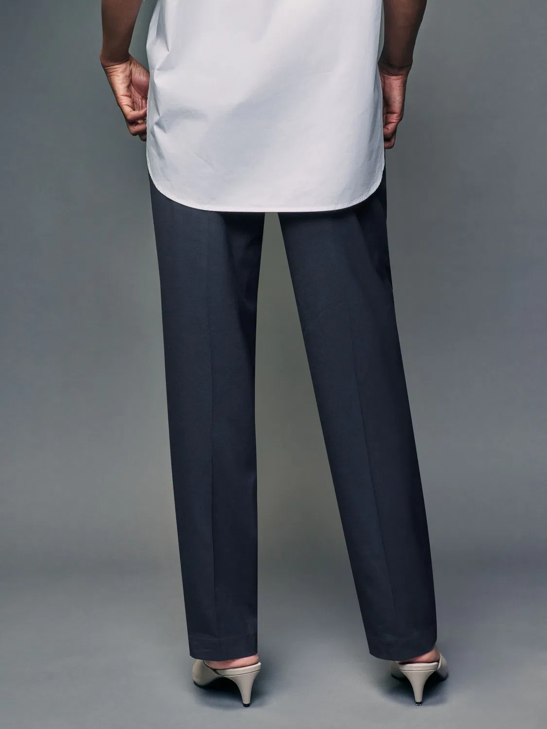 Брюки зауженные Navy Blue Heavy Duty Tailored Next, темно-синие — фото 3