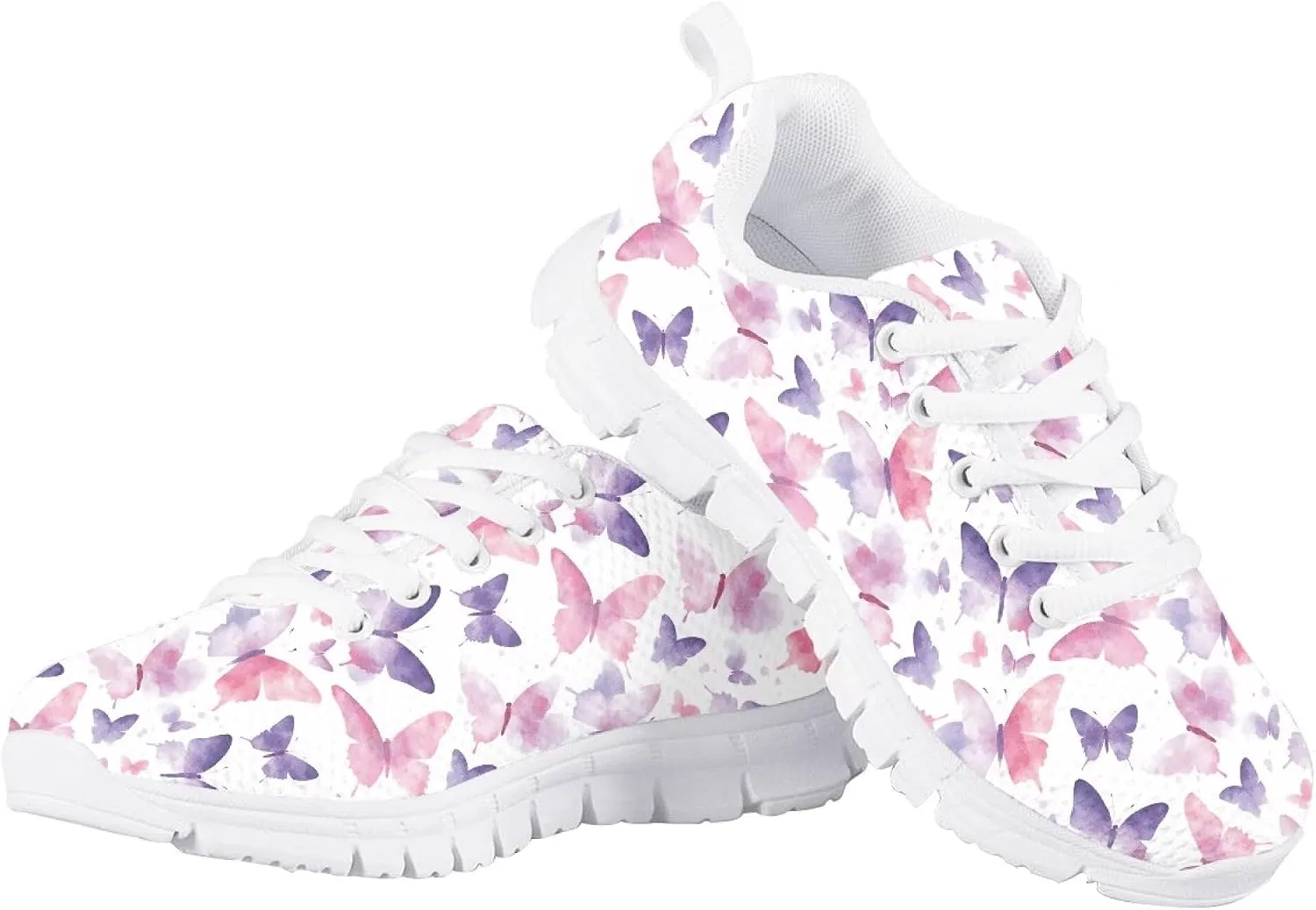 Детские кроссовки для девочек с принтом Fowototi, White Butterfly