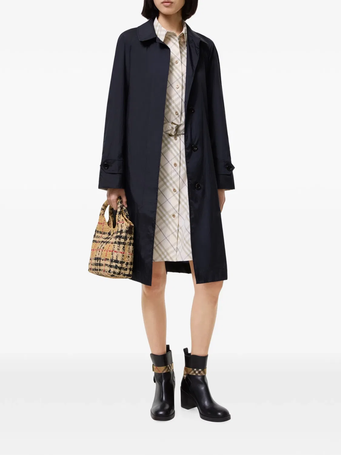 Длинное пальто Tickhill с поясом Burberry, синий — фото 2
