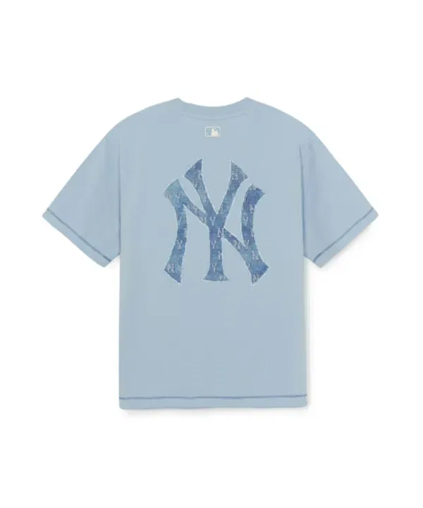 Футболка с принтом Monogram Big Lox, Mlb Kids, Sky Blue — фото 3