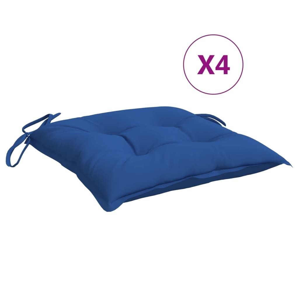 

VidaXL Подушки на стул 4 шт Синий 40x40x7 см Ткань Оксфорд
