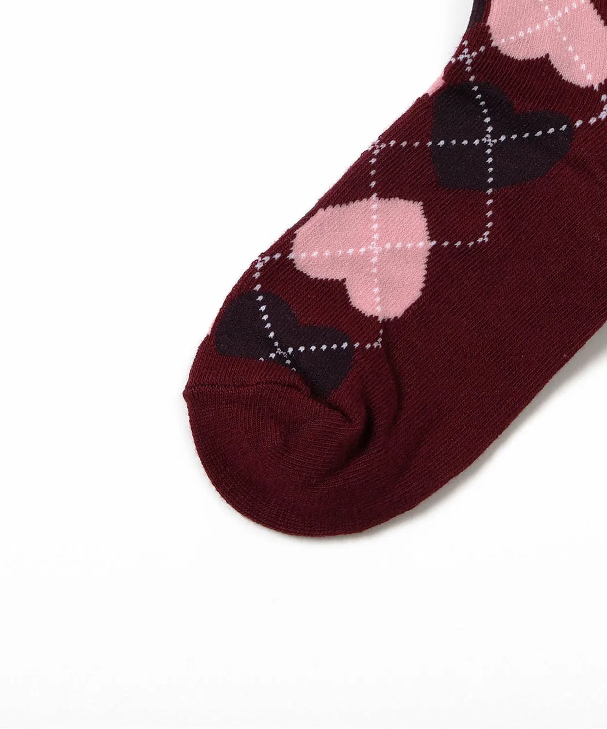 Детские носки с принтом Heart Argyle High Socks apres les cours, Серый — фото 3
