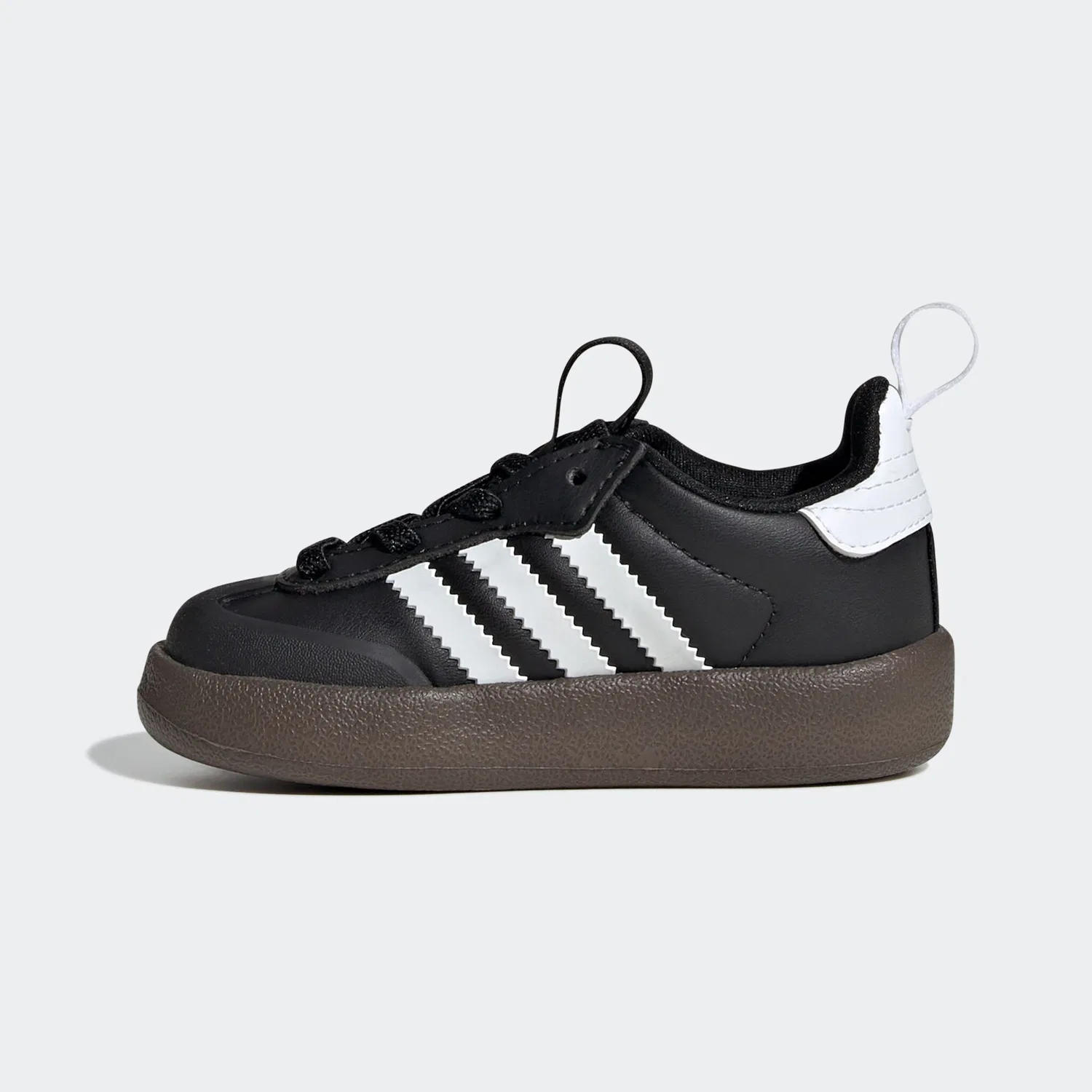 Детские кроссовки Samba с амортизацией Adidas Originals, Core Black/Ftwr White/Gum5 — фото 3