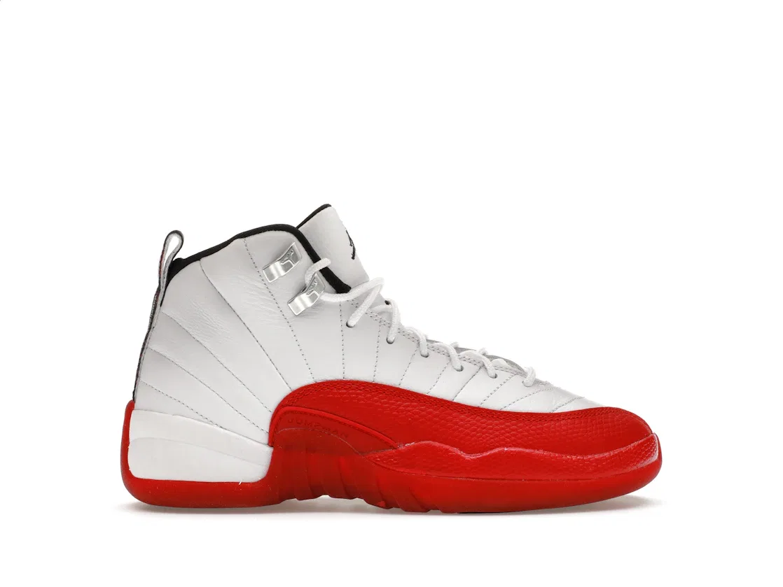 Детские кроссовки с принтом Jordan 12 Retro Cherry Jordan, White/Black/Varsity Red