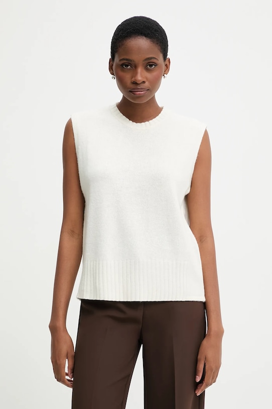 

Жилет из смесовой шерсти United Colors Of Benetton, бежевый