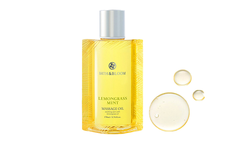 Эфирное масло для массажа Lemongrass снимающее усталость 170 мл BATH&BLOOM, coconut hydrating massage essential oil 170ml — фото 3