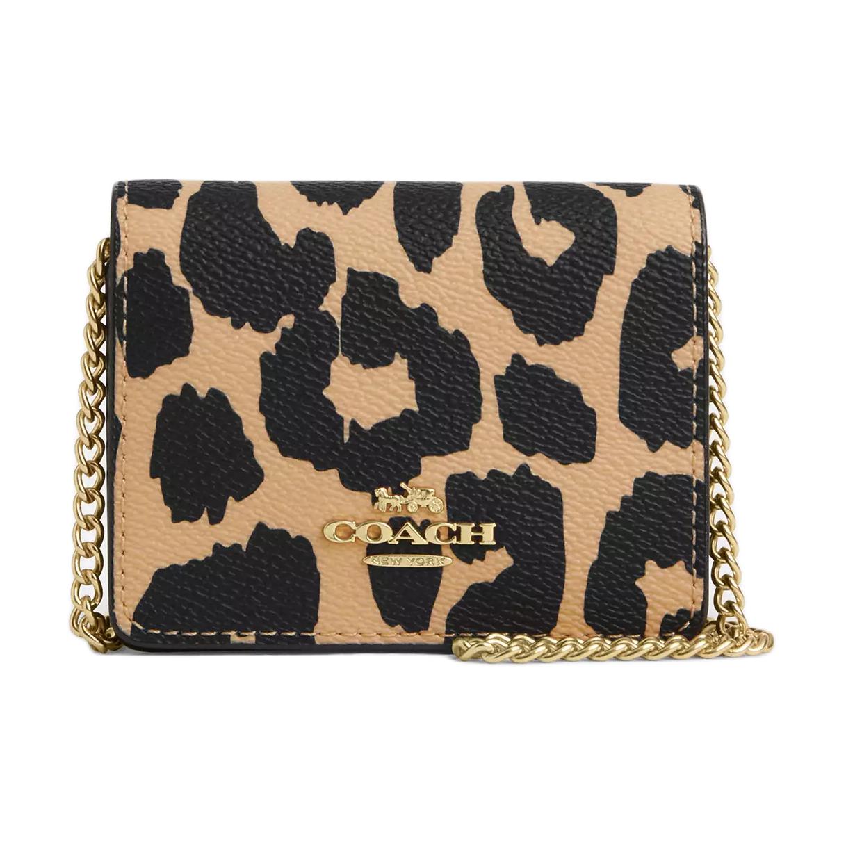 

COACH Кожаная сумка через плечо с леопардовым принтом, Leopard Print Multicolor