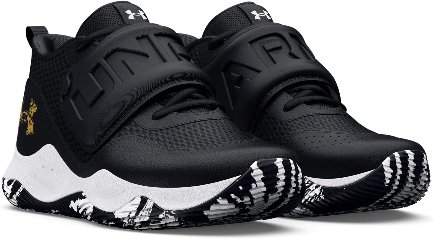 

Кроссовки Under Armour ZONE 2 Basketball Shoe, цвет Black/Black/Metallic Gold