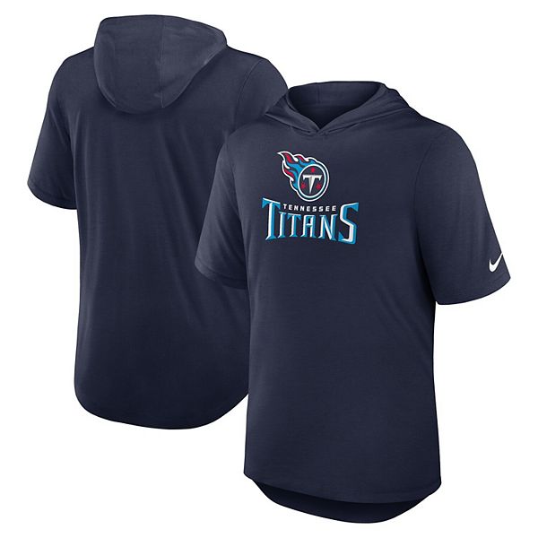 

Мужская футболка с капюшоном navy tennessee titans lockup tri-blend Nike