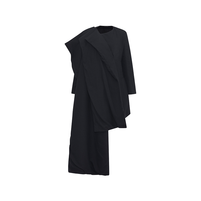 

Yohji Yamamoto Женское черное пальто Black, Black