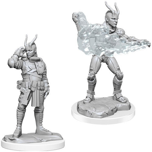 

Миниатюра WizKids/NECA Starfinder Battles Deep Cuts Unpainted Minis: W2 Male Lashunta Technomancer